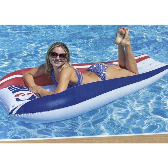 Poolmaster 88629 Classic NBA Basketball Logo Contour Mattress Pool Float NEW - Picture 1 of 3